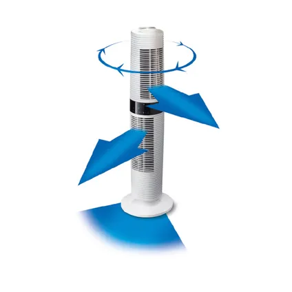 Clean Air Optima - Design Tower Ventilator CA-406W - Horizontale oscillatie 90° en 360° 4