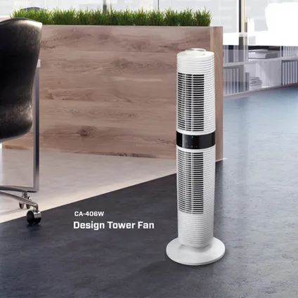 Clean Air Optima - Tour ventilateur design CA-406W - Oscillation horizontale de 90° et 360° 7