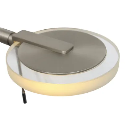 Kantelbare LED glazen wandlamp Steinhauer Turound Staal 4