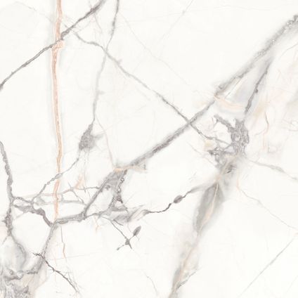 Wand- en vloertegel Iberis Crystal - Keramiek - Marmer - 60x60cm - Pakketinhoud 1,44m²