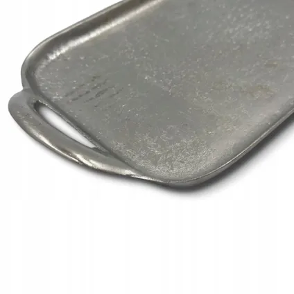 Dienblad van metaal 21 x 14 cm - Zilver 2