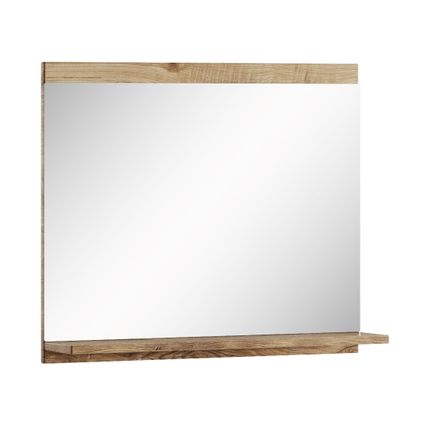 Miroir avec étagère Montreal Badplaats - 60 x 12 x 50 cm - Chene châtaigne