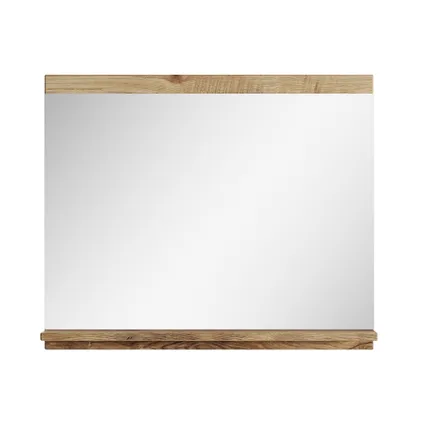 Miroir avec étagère Montreal Badplaats - 60 x 12 x 50 cm - Chene châtaigne 2
