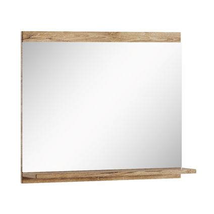 Miroir avec étagère Montreal Badplaats - 60 x 12 x 50 cm - Chene marron