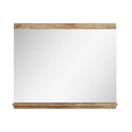 Miroir avec étagère Montreal Badplaats - 60 x 12 x 50 cm - Chene marron 2