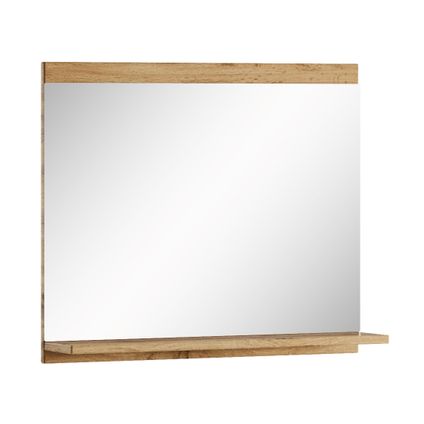 Miroir avec étagère Montreal Badplaats - 60 x 12 x 50 cm - Chene