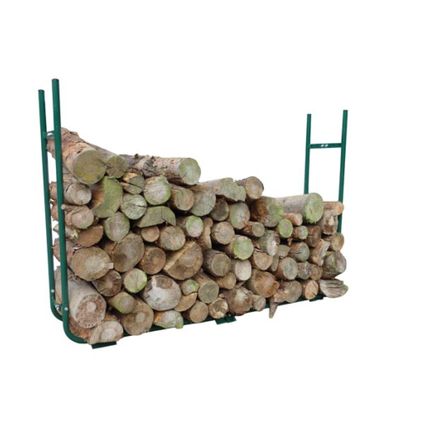 Toolland Opslagrek voor brandhout, verstelbare maat, 30 x 220 x 105cm, Groen