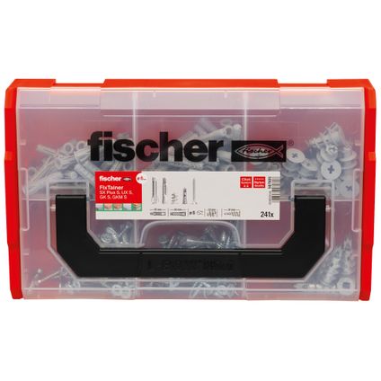 Cheville nylon Fischer FixTainer SX Plus/UX/GK + vis 240 pièces