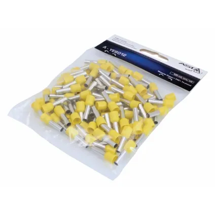 ASTA Adereindhuls set kabelschoen pen geel 6.0mm² (100st) (A-YE6012) 3