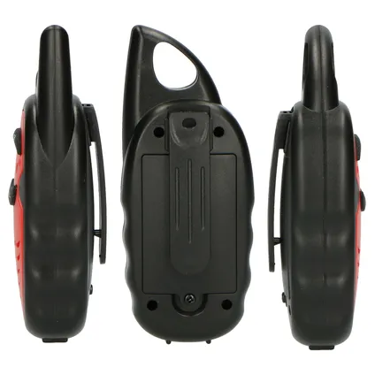 Alecto FR-05RD - Set van twee walkie talkies voor kinderen - 3 km bereik, zwart/rood 3