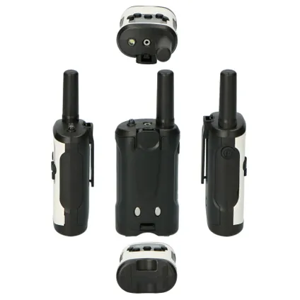 Alecto FR-175 QUADSET - Set de 4 talkie-walkies - portée jusqu’à 7 kilomètres, blanc/noir 5