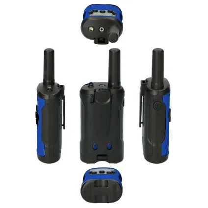Alecto FR-175BW - Set van twee walkie talkies, tot 7 kilometer bereik, blauw/zwart 5