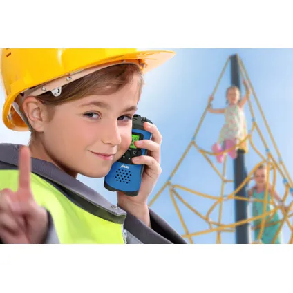 Alecto FR115 3x - Set van drie walkie talkies voor kinderen, 7 km bereik, rood-wit-blauw 7