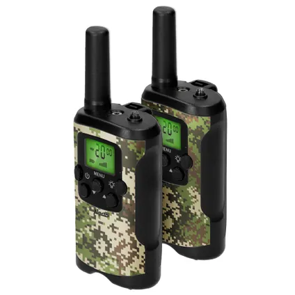 Alecto FR115CAMO - Lot de deux talkie-walkies pour enfants, Portée jusqu’à 7 kilomètres, camouflage 3