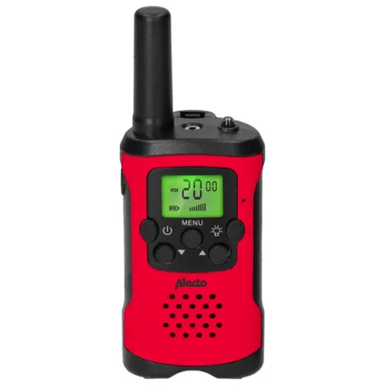 Alecto FR115RD - Set van twee walkie talkies voor kinderen, 7 KM bereik, rood/zwart 3
