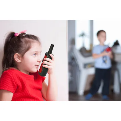 Alecto FR115RD - Set van twee walkie talkies voor kinderen, 7 KM bereik, rood/zwart 8