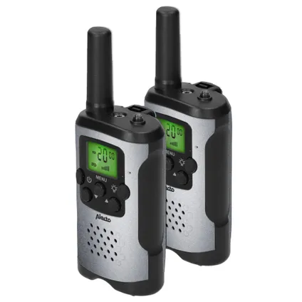 Alecto FR115GS - Set van twee walkie talkies voor kinderen - tot 5 kilometer bereik - grijs/zwart 2