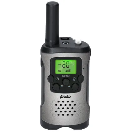 Alecto FR115GS - Set van twee walkie talkies voor kinderen - tot 5 kilometer bereik - grijs/zwart 3