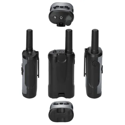Alecto FR115GS - Set van twee walkie talkies voor kinderen - tot 5 kilometer bereik - grijs/zwart 5