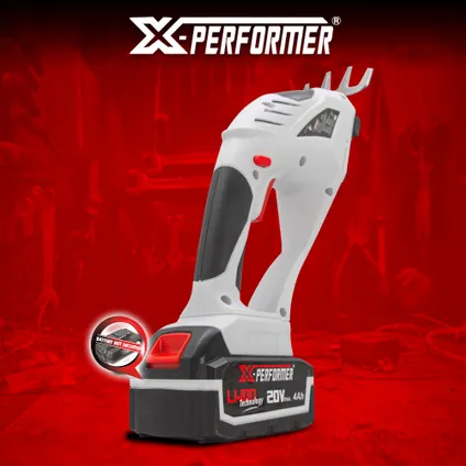 X-Performer - Draadloze heggenschaar 20V zonder accu 4