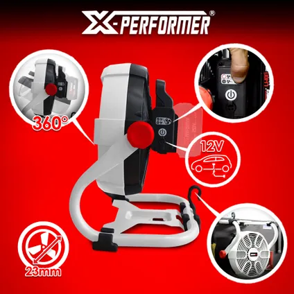 X-PERFORMER - 20V oplaadbare ventilator zonder batterij – X Performer 3