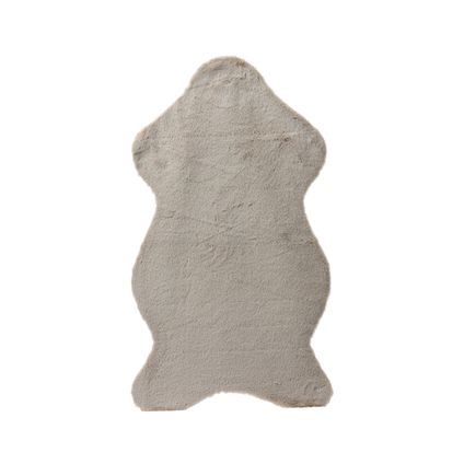 Tapijt polyester beige 50x90x2,5cm