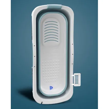 LIFEBATH Baignoire pliable Baignoire portable Avec coussin de bain inclus 143 cm Bleu 5