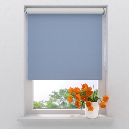 Store enrouleur Easy - Occultant - Bleu clair - 210 x 190 cm