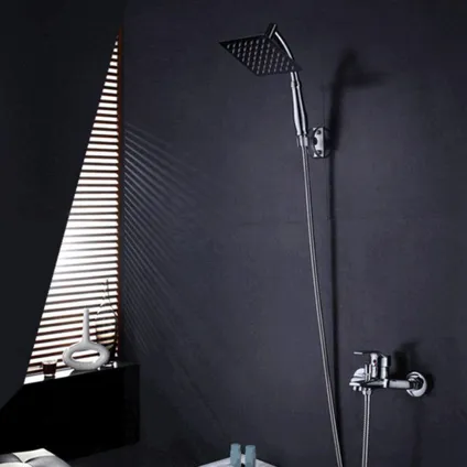 Milton Tête de douche XL Deluxe - 28 cm - Chrome - Pomme de douche avec tuyau et support 3