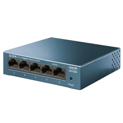 Tp-Link Desktop switch 5 poorten 10/100/1000 Mbps LS105G Blauw