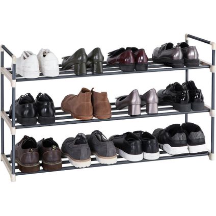 ACAZA - Rangement pour chaussures - Empilable - 92x54x30 cm - Gris