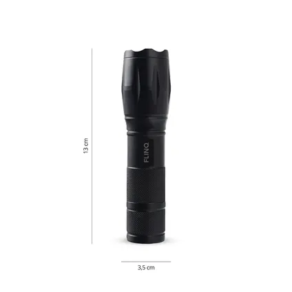 FlinQ Military Flashlight - Lampe de poche Led - 1000 mètres - aluminium - 2-pack - noir 7