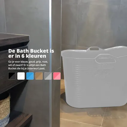 FlinQ Bath Bucket 1.0 - Badkuip - Zitbad - 185L - Grijs 3