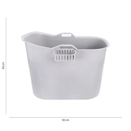 FlinQ Bath Bucket 1.0 - Baignoire - Baignoire assise - 185L - Gris 5