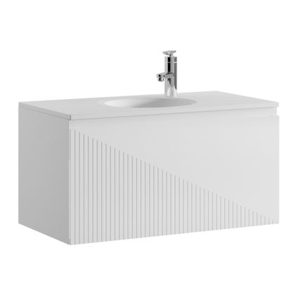 Meuble de salle de bain Santana 90 cm - Badplaats - Blanc –Meuble lavabo