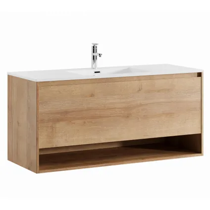 Meuble de salle de bain Genua 120 cm - Badplaats - Chêne - Meuble avec lavabo