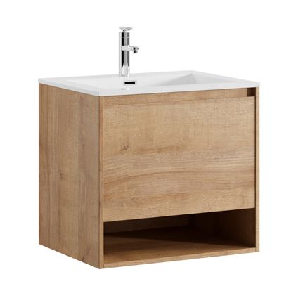 Meuble de salle de bain Genua 60 cm - Badplaats - Chêne - Meuble avec lavabo