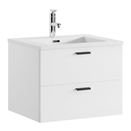Meuble de salle de bain Atlas 60 cm - Badplaats - Blanc brillant - Meuble lavabo