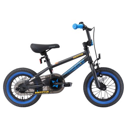 Bikestar BMX kinderfiets 12 inch zwart / blauw