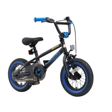 Bikestar BMX kinderfiets 12 inch zwart / blauw 2