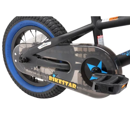 Bikestar BMX kinderfiets 12 inch zwart / blauw 4