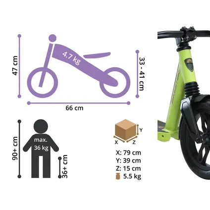 Bikestar loopfiets Fully 10 inch groen 5