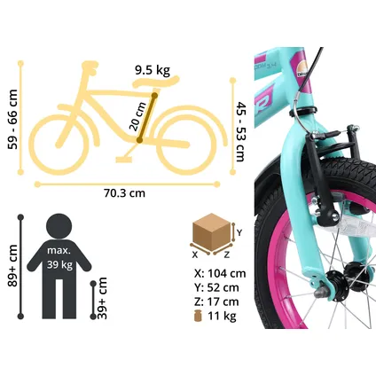 Bikestar kinderfiets Urban Jungle 14 inch zwart/groen 6