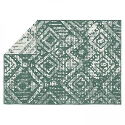 Tapis d'extérieur en polypropylène Oviala Kano 200 x 290 cm vert 4