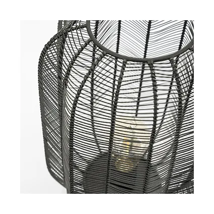 Lampe de Table Carbo - Métal Noir Élégant - 24 x 24 x 38 cm 2