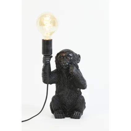 Light & Living - Tafellamp MONKEY - 20x19.5x34cm - Zwart 6