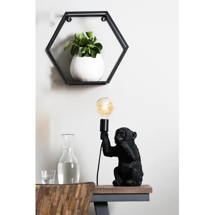 Light & Living - Lampe de table MONKEY - 20x19,5x34cm - Noir 8