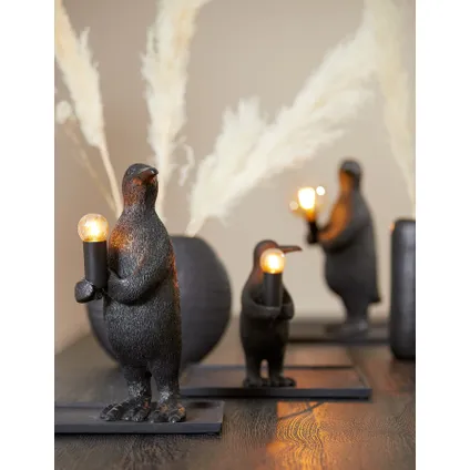 Light & Living - Lampe de table PINGOUIN - Ø12x24cm - Noir 9