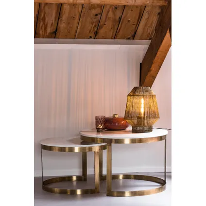 Light & Living - Lampe de table VITORA - Ø30x38cm - Bronze 5