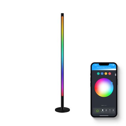FlinQ Xyro LED Smart Floor Lamp - Lampadaire - Noir